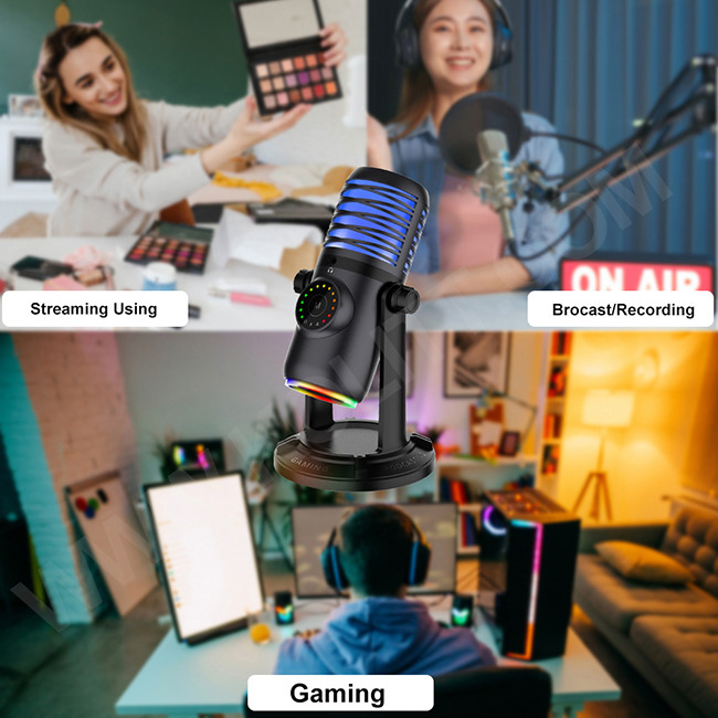 4 Pickup Patterns USB Condenser Microphone For PC / Mac / Gaming