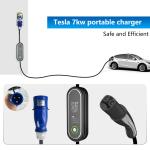 IP55 Protection Level NACS Connector 7KW Industrial Plug Fast AC Portable EV
