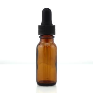 Quality Plastic PP Cap Boston Glass Bottles 15ml Amber Glass Bottles With Dropper wholesale