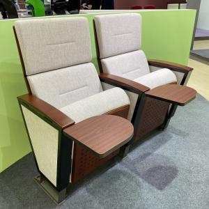 Quality Folding Fabric Chaise Auditorium Theater Seating With Writing Pad wholesale