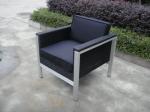 All Weather White Outdoor Rattan Sofa For Garden / Patio / Bar