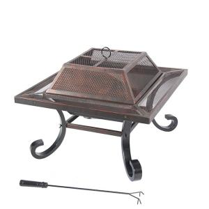 Quality OEM Geometric Design Steel Barbecue Grills Bbq Oven Bronze Color wholesale