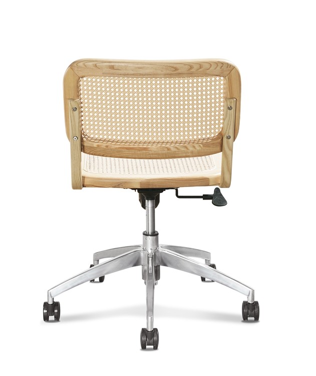22'' PP Home Executive Lounge Chair Rattan Swivel Office Chair 70cm Back 360 Degree