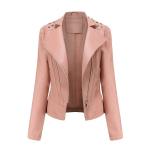 Women′s Rivet Faux Leather PU Jacket, Studded Rivet Punk Biker Moto Fashion