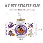 UV DTF Cup Wraps For Glass Tumblers Halloween Custom Logo Design Transfers