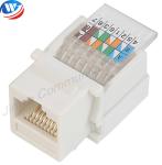 Gold Plating Cat5e RJ45 Keystone Jack ABS Plastic Punch Down