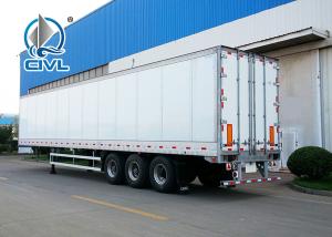 Quality Aluminum Dry Van Semi Trailer Trucks , Three Axle Van Trailer One Year Warranty wholesale