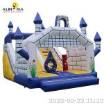 Large Bounce House Inflatable Commerical Camelot Knight Snowy White Obstacle