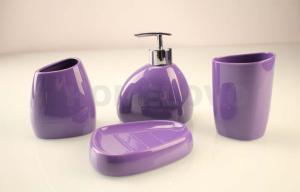 Quality Hotel modern Purple Plastic Bathroom Accessories Tooth Brush Holder wholesale