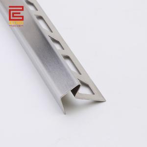 Quality External Corner Chrome Stainless Steel Tile Trim 45 Degree Tile Edging Strip wholesale