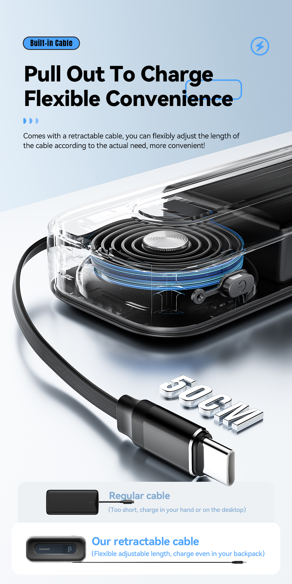 ESSAGER FS01 Series 1000 Mah USB-C Portable Charger Best Power Bank