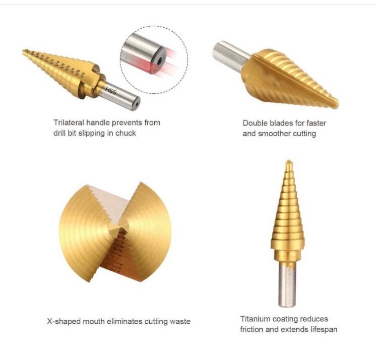 GS 4-20mm Straight Groove Titanium Twist Drill Bit