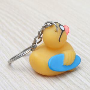 Quality Phthalates Free Yellow Assorted Surfing Duck Toy With Keychain Collection wholesale
