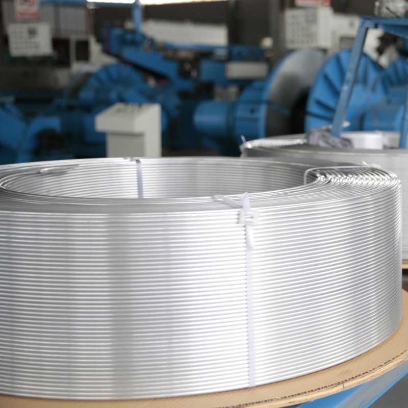 3003 Internal Thread Grooved Aluminum Pipe For Evaporators And Condensers D9.52mm