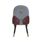 OEM Taupe Leather Hotel Dining Chair Solid Wood Leather Anti Fouling