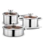 Amazon Top Seller Multipurpose 6PCS Pot Stainless Steel Frying Pan Cookware Sets