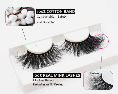 Super Soft Real Siberian Natural Mink Lashes With Customized Box