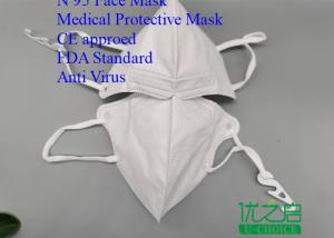 Quality Non Combustible White N95 Face Mask For Filtering Dust Pollen Bacteria wholesale