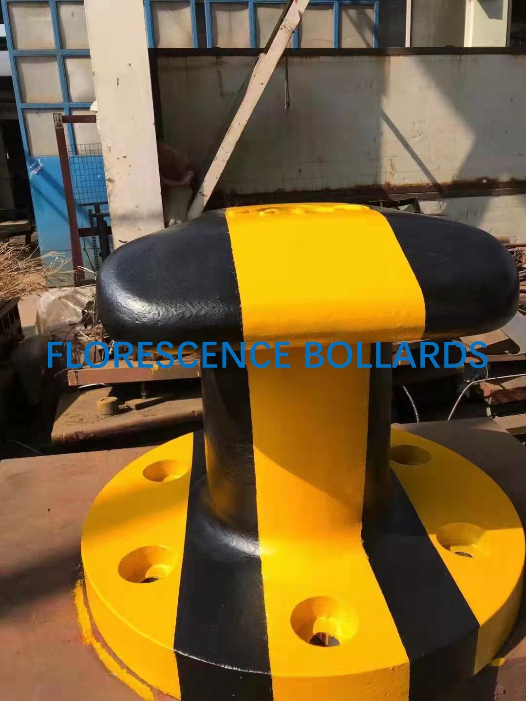 Single Bitt Marine Mooring Bollard T Head Type For Jetty Marine