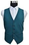 Deep Green Tailored Mens 3 Pieces Suit Office Business Breathable Anti Wrinkle
