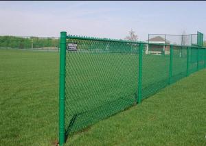 Quality Diamond Hole Green Wire Fencing , Black Cyclone Fence Easy Assembled wholesale