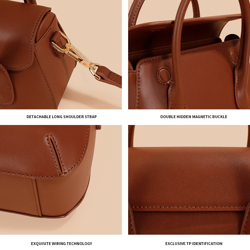 Lady Trendy Clip Crossbody Shoulder Handbag Leather Hand Bag for Women Luxury Design 2024