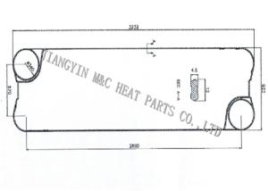 Quality High Temp Resistant Heat Exchanger Gaskets GX205 Stainless Steel 316L wholesale