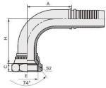 26791 Stainless Steel Hydraulic Crimp Hose Fittings for American Thread Jic 74