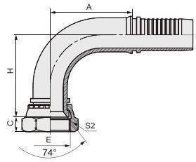 Quality 26791 Stainless Steel Hydraulic Crimp Hose Fittings for American Thread Jic 74 Taper Seal 90 Elbow wholesale