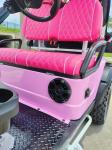 Custom Pink Off Road Lithium 72V Luxury Utility Hunting Golf Cart 4 Seater