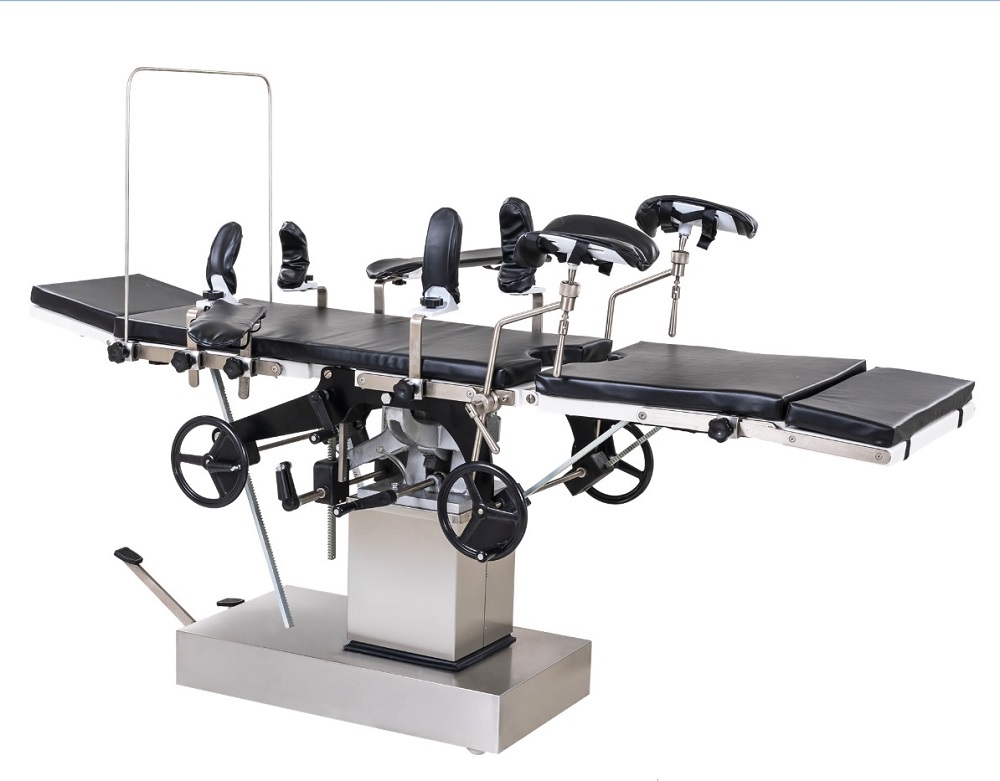 Pink Electro Hydraulic Surgical Operation Table Side Controlled