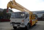 SINOTRUK HOWO 120kw/Hp Platform Lift Truck , Telescopic Lift Truck 6 WHEELS