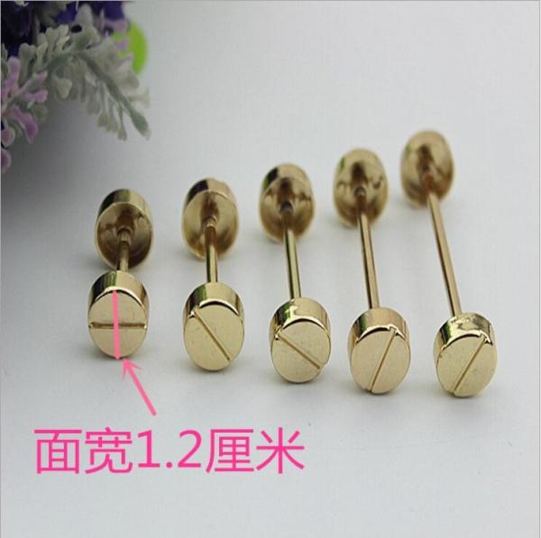 Bag whee buckle hardware accessories one word shape round 12 mm width light gold