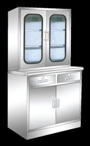 Quality Professional Stainless Steel Medical Cabinet , Glass Door Medicine Cabinet wholesale