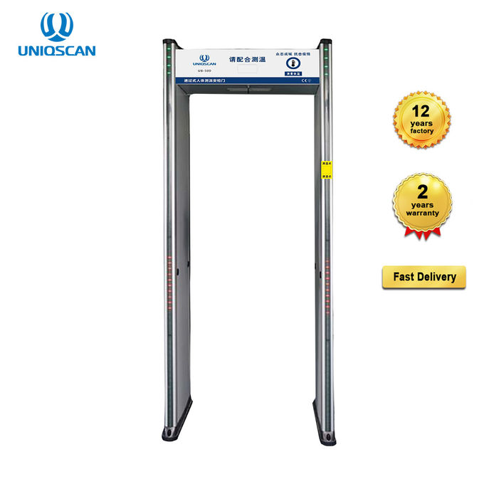 Walk Through Body Temperature Scanner Metal Detector Gate Pass Through Door Frame Metal Detector Polywood Security