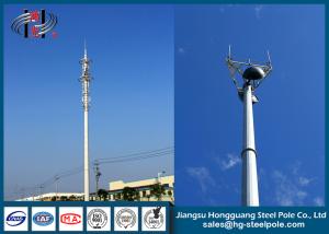Quality Powder Coated Round Steel Utility Telecommunication Poles with Lighting Rod wholesale