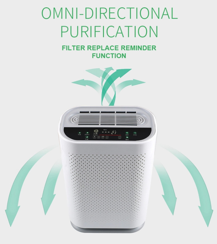 40W LED Hepa Air Purifier For Cooking Smells UV Filter Humidifier