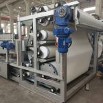 Stainless Steel Slurry Dewatering Equipment , 10m3/h Belt Press Wastewater