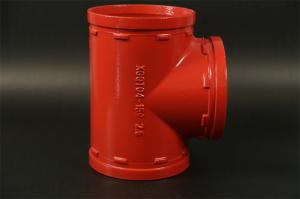 Quality Three Ends Grooved Reducing Tee Corrosion Resistance DN60--DN426 wholesale