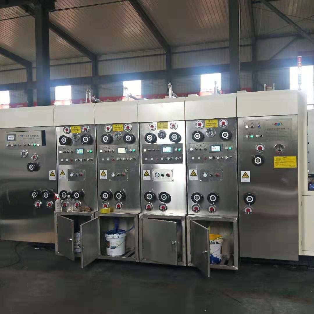 Full Automatical Corrugated Cardboard 4 Colours Flexo Printing Machine