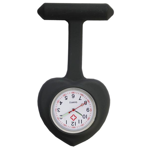 Peach Heart Nurse Watches Pocket Watch Nuring Medical Silicone Quartz Watches