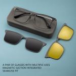 Magnetic Pure Titanium Aluminum Glasses Fashion Portable Glasses