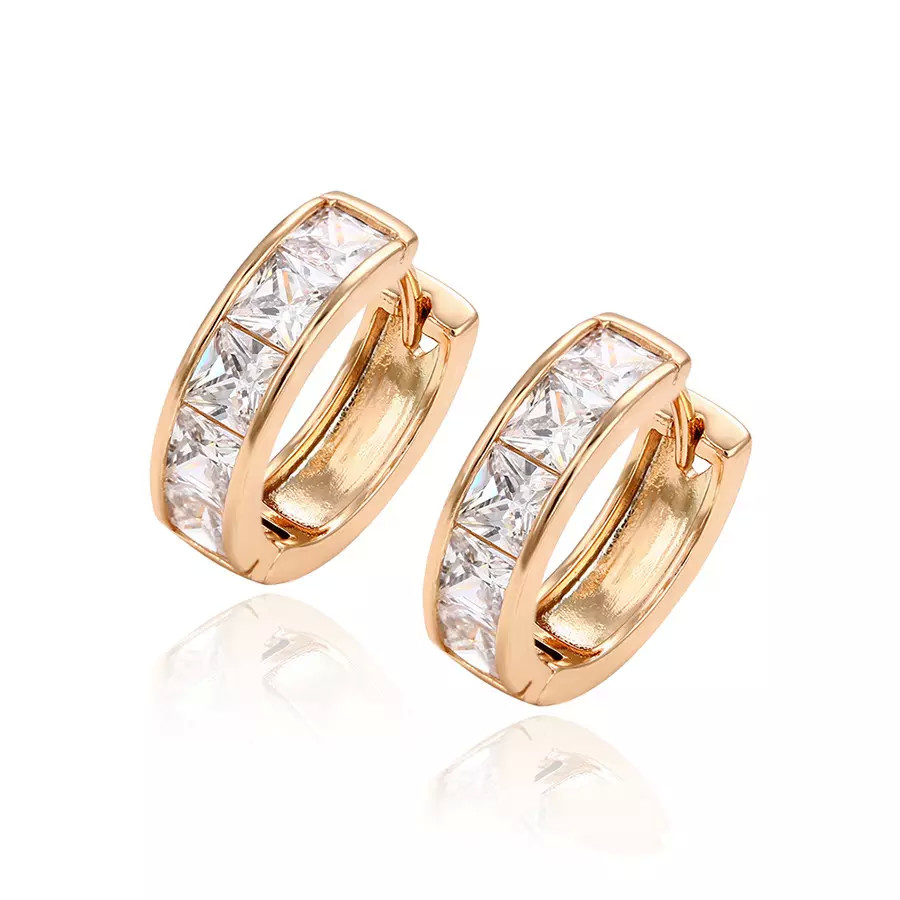 CE Female Stainless Steel Gold Earrings Vintage Lock Metal Pendant Earrings