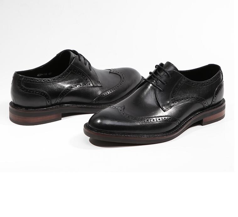 Black Crocodile Pattern Mens Leather Dress Shoes Brown / Black Men Oxford Shoes