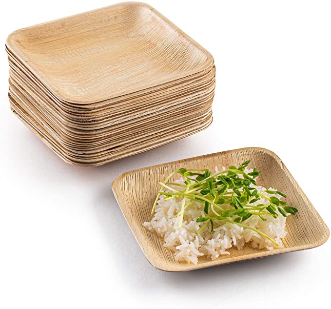 SGS 100% Biobased Palm Leaf Plates Disposable For Children'S Birthday Party