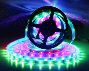 Quality 5m 6803 IC 5050 digital RGB Strip,150LED IP67 tube waterproof dream magic color 12V Led Strip,30LED/m wholesale