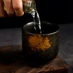 Straight Black Porcelain Tea Cups