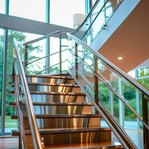Quality Glossy Stainless Steel Handrails for Modern Architecture wholesale