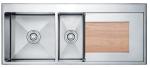 Handmade Stainless Steel Double Bowl Sink Plate Kitchen Commercial Double Sink