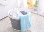 Virson OEM camping foldable bucket silicone water folding bucket collapsible